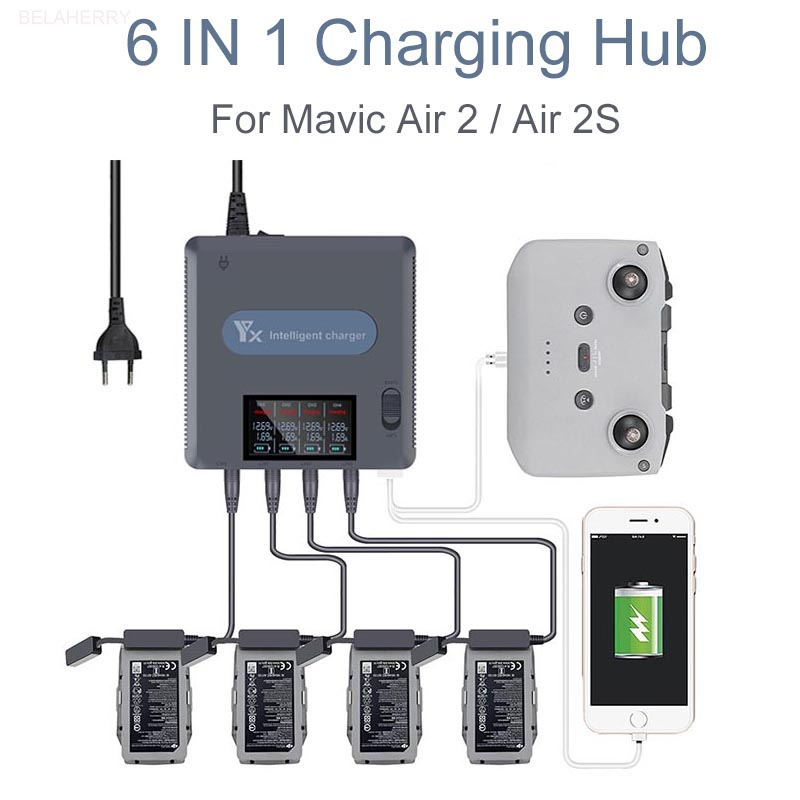 Fpv Drone Charger - 6 Trong 1 Màn Hình Hiển